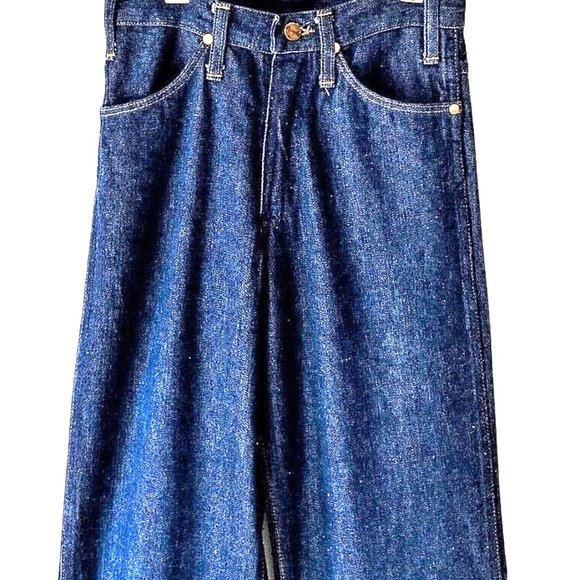 RARE DEADSTOCK1970s Wrangler High Waist Bell Bottoms Jeans 27" x 36" - Picture 4 of 6